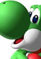 Cheerful Yoshi character from Mario Kart DS, showcasing its iconic green colors and friendly expression.