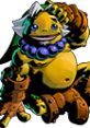 Goron Link from The Legend of Zelda: Majora's Mask, showcasing his cheerful expression and unique features.