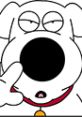 Brian Griffin from Family Guy making a humorous expression, showcasing his unique character style in Season 5.