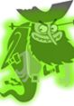 Ghostly pirate character from "Flying Dutchman: Battle for Bikini Bottom," featuring a mischievous grin and vibrant green aura.