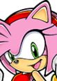 Cheerful Amy Rose from Sonic Heroes, showcasing her iconic pink hair and bright green eyes, ready for adventure.