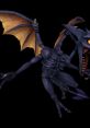 Ridley, the iconic villain from Metroid, fiercely poses in Super Smash Bros. Brawl with his menacing wings and sharp claws.