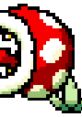 Piranha Plant from Yoshi's Island, featuring vibrant red and white colors with a leafy base in classic pixel art style.