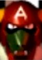 Area 6 Commander from Star Fox 64, featuring a fierce red mask with an 'A' emblem, represents a key video game villain.