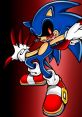 Sonic.Exe in a dark twist, featuring a sinister blue hedgehog with red eyes and claws, embodying horror and creepy vibes.