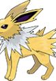 Jolteon from Pokémon Puzzle League, showcasing its vibrant yellow fur and spiky electric features.