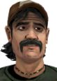 Kenny from The Walking Dead: Season 1, showcasing his distinct mustache and serious expression in a tense moment.