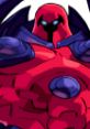 Onslaught from Marvel vs. Capcom with a striking red and black design, showcasing his powerful and imposing presence.