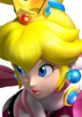 Princess Peach from Mario Kart Wii, showcasing her signature hairstyle and vibrant personality in an action pose.