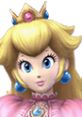 Princess Peach character portrait from Super Smash Bros. Brawl, featuring her iconic crown and pink dress.