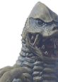 Close-up of Red King from Ultraman, showcasing its fierce expression and textured skin in a dramatic pose.