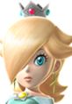 Rosalina from Mario Kart Wii, featuring her signature crown and striking blue eyes, exudes elegance and poise.