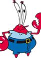 Mr. Krabs from SpongeBob SquarePants SuperSponge, displaying a cheerful expression and iconic red claws.