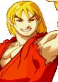 Ken Masters in a dynamic pose, showcasing strength and confidence from X-Men vs. Street Fighter. Iconic pixel art style.