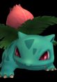 Ivysaur from Super Smash Bros. Brawl, showcasing its signature pink bud and green leaves in vibrant detail.