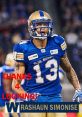 Rashaun Simonise Pro Football - Winnipeg Blue Bombers. Type your text to hear it in the voice of Rashaun Simonise