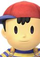 Ness from Super Smash Bros. Brawl, featuring a cheerful expression, wearing a red cap and striped shirt.