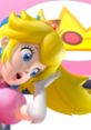 Peach from Mario Kart 7, showcasing her iconic hairstyle and determined expression during a race.