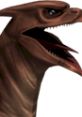 Rodan, the Pteranodon monster from Godzilla, showcasing fierce features and a striking open mouth.