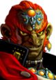 Ganondorf from The Legend of Zelda: Ocarina of Time, showcasing his menacing expression and iconic red hair.