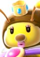 Honey Queen character from Mario Kart 7, featuring a charming design with a crown and vibrant colors. Fun gaming experience!