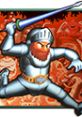 Heroic knight ready for battle in Ghosts 'n Goblins, wielding a sword against enemies in a vibrant, action-packed scene.