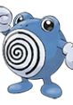 Poliwhirl from Pokémon Puzzle League with a spiraled belly, blue body, and cheerful expression, ready for battle and puzzles.