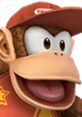 Diddy Kong from Super Smash Bros. Brawl, featuring his signature red cap and excited expression.