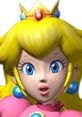 Surprised Princess Peach from Mario Party 4, with iconic blonde hair and crown, showcasing her playful character.