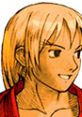 Ken Masters character portrait from Marvel vs. Capcom 2, showcasing his signature blonde hair and confident smile.