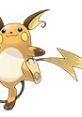 Raichu from Pokémon Puzzle League, a cheerful electric-type Pokémon with vibrant yellow fur and iconic tail.