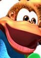 Kiddy Kong from Donkey Kong Country 3 smiles widely, showcasing his playful character and colorful design.