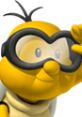 Lakitu from Mario Kart 7, a cheerful yellow character in goggles, ready to oversee the race with a friendly wave.