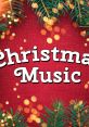 Festive Christmas music announcement with twinkling lights and pine branches on a vibrant red background.