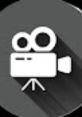 Icon of a classic video camera, symbolizing Flick Facts and cinematic insights for film enthusiasts.