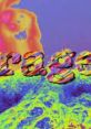 Colorful abstract background featuring the word "Rage," representing an energetic vibe for a Rage Playlist.