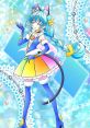 Cure Cosmo from Star Twinkle Pretty Cure in colorful attire, showcasing her magical charm and playful personality.