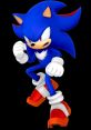 Dynamic pose of Shadic the Hedgehog, featuring sleek blue fur and signature red shoes, ready for an adventure.