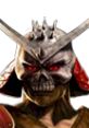 Shao Kahn from Mortal Kombat 3, featuring his iconic skull mask and menacing armor, embodies ultimate battle power.