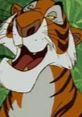 Shere Khan, the cunning tiger from Disney's The Jungle Book (1967), showcasing his iconic menacing smile.