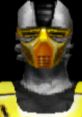 CyraxGamer's iconic character design features a metallic face mask and vibrant yellow outfit in a retro video game style.