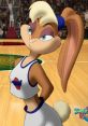 Lola Bunny from Space Jam shows off her personality on the basketball court, showcasing her iconic sporty outfit.