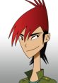 Lee Ping, a confident animated character with stylish red hair and a playful expression, showcases a unique design in animation.