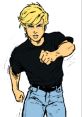 Jonny Quest in a black shirt and blue jeans, showcasing his adventurous spirit from "The Real Adventures of Jonny Quest.