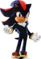 Shadow the Hedgehog, a dark and powerful character from Sonic the Hedgehog 3, showcasing his iconic look and attitude.