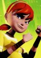 April O'Neil from TMNT 2012, showcasing her confident expression and ready for action in a vibrant scene.