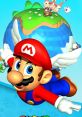 Mario from Super Mario 64 soars through the sky with wings, showcasing an iconic vintage video game scene.