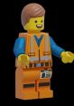 Emmet from "The Lego Movie" in an orange construction outfit, smiling and ready for adventure. Perfect for "Oh wa" enthusiasts!