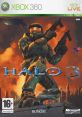 Halo 3 cover featuring Master Chief with weapons, showcasing iconic in-combat voices and dramatic action scenes.