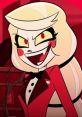 Charlie from Hazbin Hotel smirks playfully in a stylish red tuxedo, embodying her spirited and ambitious personality.